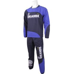 画像1: 【ジュニアサイズ】GRANDE ツートン 定番ピステセットアップ ネイビー/ブルー