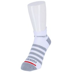 画像1: GRANDE.F.P.ボーダー柄アンクルソックス　ホワイトｘグレー