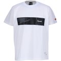 GRANDE.F.P.パネルロゴプリント.ヘビーウエイト.ポケット付.半袖Tシャツ　ホワイトｘブラック