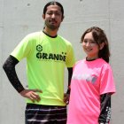 他の写真2: 【ジュニア】GRANDE.F.Pモノグラム柄プロトタイプ.ドライメッシュTシャツ　蛍光イエローｘブラック