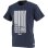 画像1: Barcode PRINT S/S-T NAVY/WHITE (1)