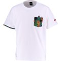 GRANDE F.P.アロハ柄ポケット付コットンTシャツ　ホワイト