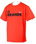 GRANDE PROTO TYPE DRY MESH KIDS T-SHIRTS レッド×ブラック