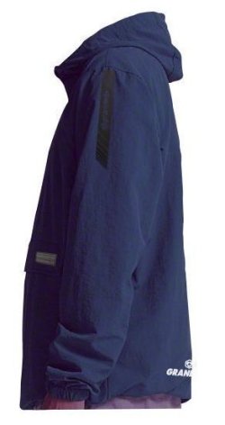 画像3: GRANDE.F.P ナイロンアノラックハーフジップパーカー ネイビー×ホワイト