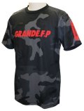 GRANDE.F.P カモ.トレーニングメッシュシャツ ブラック×レッド