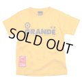 GRANDE.F.P　モノグラム柄プリント.コットンTシャツ.キッズサイズ　イエローｘネイビー