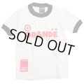 GRANDE.F.P　"Lasali″リンガーTシャツ.キッズサイズ　ホワイトｘブラック
