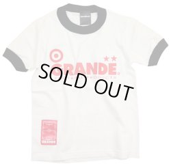画像1: GRANDE.F.P　"Lasali″リンガーTシャツ.キッズサイズ　ホワイトｘブラック