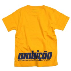 画像2: GRANDE.F.P　モノグラム柄プリント.コットンTシャツ.キッズサイズ　イエローｘネイビー