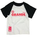 GRANDE.F.P　"Lasali″２トーンラグランTシャツ.キッズサイズ　ホワイトｘブラック