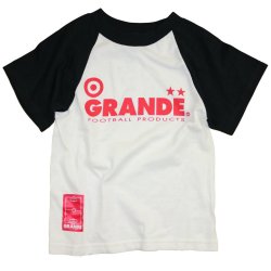 画像1: GRANDE.F.P　"Lasali″２トーンラグランTシャツ.キッズサイズ　ホワイトｘブラック