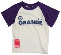 GRANDE.F.P　"Lasali″２トーンラグランTシャツ.キッズサイズ　ホワイトｘパープル