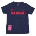 GRANDE.F.P　モノグラム柄プリント.コットンTシャツ.キッズサイズ　ネイビーｘレッド