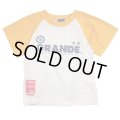 GRANDE.F.P　モノグラム柄２トーンラグランTシャツ.キッズサイズ　ホワイトｘイエロー