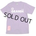 GRANDE.F.P　モノグラム柄プリント.コットンTシャツ.キッズサイズ　パープルｘホワイト