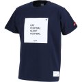 GRANDE.F.P.FOOTBALLメッセージ.ボックスロゴ半袖Tシャツ　ネイビーｘホワイト