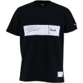 GRANDE.F.P.パネルロゴプリント.ヘビーウエイト.ポケット付.半袖Tシャツ　ブラックｘホワイト