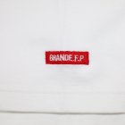 他の写真1: GRANDE.F.P.パネルロゴプリント.ヘビーウエイト.ポケット付.半袖Tシャツ　ホワイトｘブラック