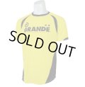 【ジュニアサイズ】GRANDE.F.P クロスカット.ベーシックプラクティスシャツ ゴールドイエロー/ブラック
