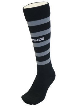 画像1: GRANDE.F.P BORDER FOOTBALL SOCKS ブラックｘダークグレー