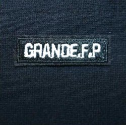 画像6: GRANDE.F.P BASICヘキサゴンスウェットジップパーカー ブラックxホワイト