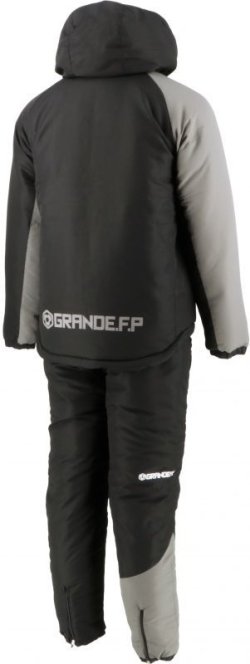 画像6: GRANDE.F.P.ツートン.ベーシック.フーデッドウォーマーハーフジャケット ブラックxグレー