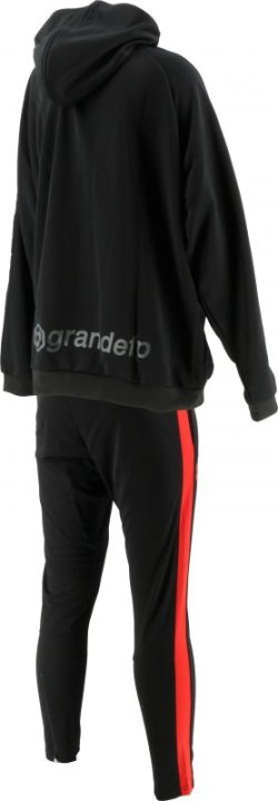 画像5: 【BIGサイズ対応商品】GRANDE.F.P.GRANDE.F.P 2トーン.ハイパー.フーデット.パイルジャージジャケット　ブラックｘレッド