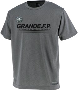 画像2: 【BIGサイズ対応】GRANDE.F.P.ハイパーロゴ.ヘキサゴン.プラクティスシャツ　　ヘザーグレーｘブラック