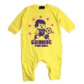 GRANDE.F.P　サッカーボーイベイビーロンパース　イエローｘパープル