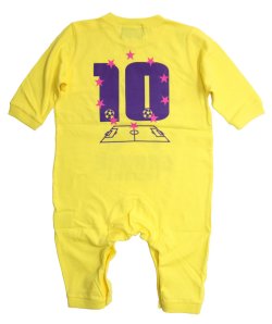 画像2: GRANDE.F.P　サッカーボーイベイビーロンパース　イエローｘパープル