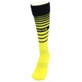 MULTI BORDER FOOTBALL SOCKS 　レモンイエローｘブラック