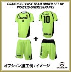 他の写真1: 【GRANDE.F.P.WEBショップ限定】５セット以上オーダーで背番号無料！！プラクティス上下セット　蛍光イエローｘブラック