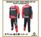 他の写真1: 【GRANDE.F.P.WEBショップ限定】５セット以上オーダーでエンブレム無料！！GRANDE ツートン ピステセットアップ ブラックｘレッド