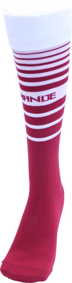 画像1: MULTI BORDER FOOTBALL SOCKS 　バーガンディ（エンジ）ｘホワイト