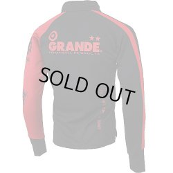 画像2: 【ジュニア対応】グランデ.エフ.ピー.ストレッチジャージ ハーフジップジャケット  ブラック/レッド