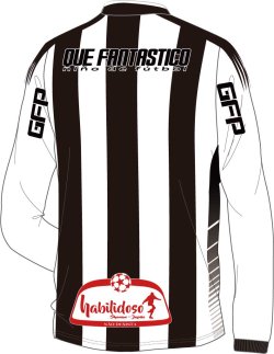 画像3: 【ジュニアサイズ】ISSY×GRANDE.F.Pコラボ！ブロックストライプ.長袖プラクティスシャツ　ホワイトｘブラック