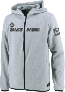 画像2: GRANDE.F.Pプロト.ヘキサゴン.ドライ.スウェットジップパーカー　グレーｘクローム