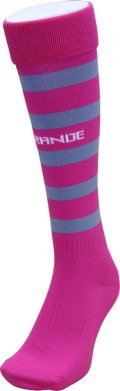 GRANDE.F.P BORDER FOOTBALL SOCKS ピンクｘグレー