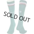 GRANDE.F.P 2-LINE BORDER SOCCER SOCKS GREEN/RED