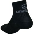 GRANDE.F.P ベーシックハーフソックス　ブラックxグレー