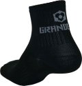 GRANDE.F.P ベーシックハーフソックス　ブラックxグレー