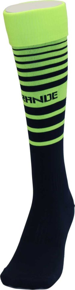 画像1: MULTI BORDER FOOTBALL SOCKS NAVY/YELLOW