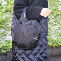 画像5: GRANDE.F.Pサッカーボール型トートバッグ　ブラックｘシルバー（銀：刺繍）