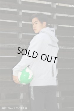 画像3:  GRANDE.F.Pハイパーロゴ.スウェットプルパーカー　グレーｘクローム