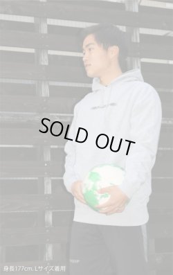 画像4:  GRANDE.F.Pハイパーロゴ.スウェットプルパーカー　グレーｘクローム