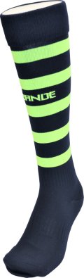 GRANDE.F.P BORDER FOOTBALL SOCKS ネイビーｘ蛍光イエロー