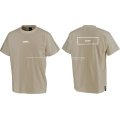 グランデ.エフ.ピー.GRFPロゴプリント半袖Tシャツ　サンドカーキｘホワイト
