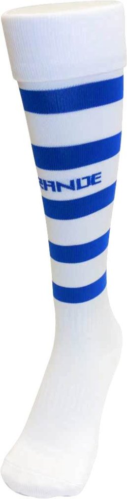 画像1: GRANDE.F.P BORDER FOOTBALL SOCKS ホワイトｘブルー