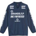 【BIGサイズ対応】GRANDE.F.P.ドライストレッチVネックピステ.ネイビーｘホワイト