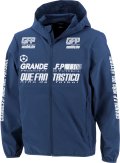 【BIGサイズ対応】GRANDE.F.P.ドライストレッチZIPパーカーピステジャケット.ネイビーｘホワイト